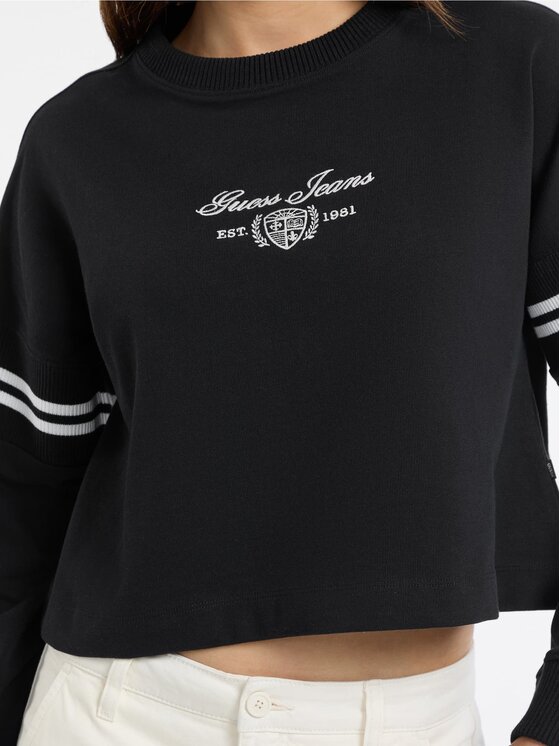 Guess Jeans Guess Jeans Μπλούζα 178892 Μαύρο Classic Fit