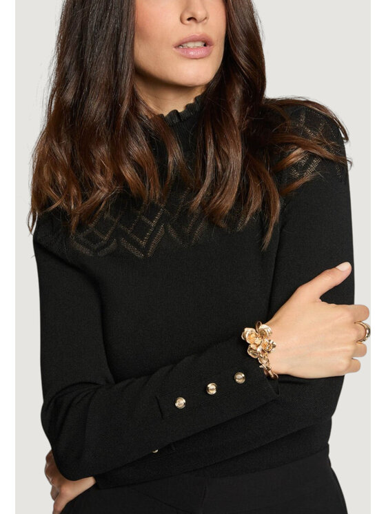 Morgan De Toi Morgan De Toi Maglione 252-MOC Nero Geometric Fit