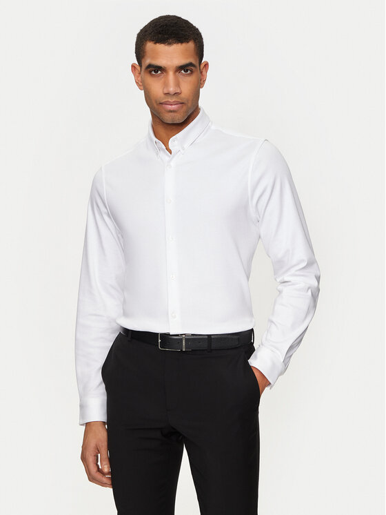 Calvin Klein Calvin Klein Cămașă K10K113339 Alb Slim Fit