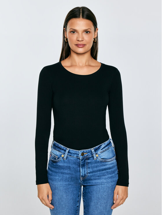BIG STAR BIG STAR Longsleeve SUPICLASSICALA Czarny Slim Fit
