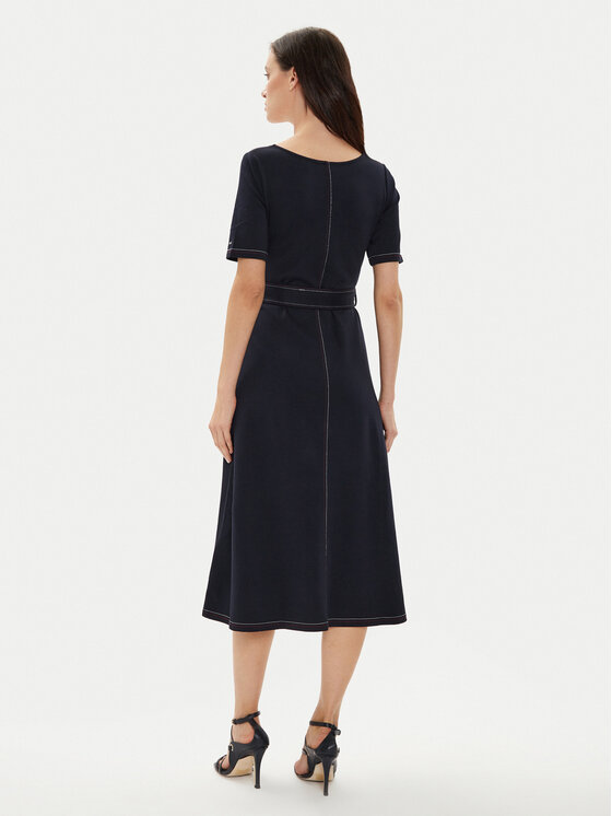 Tommy Hilfiger Tommy Hilfiger Rochie de zi WW0WW42431 Bleumarin Regular Fit