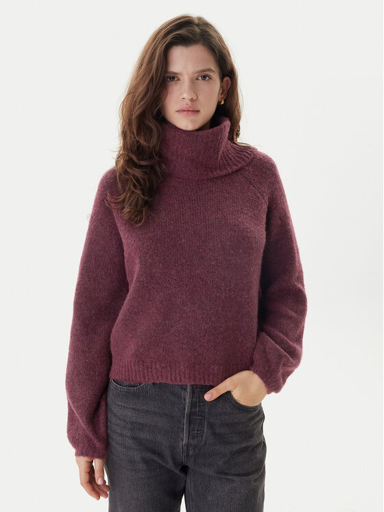 ONLY Bluză cu gât Gila 15358571 Violet Regular Fit