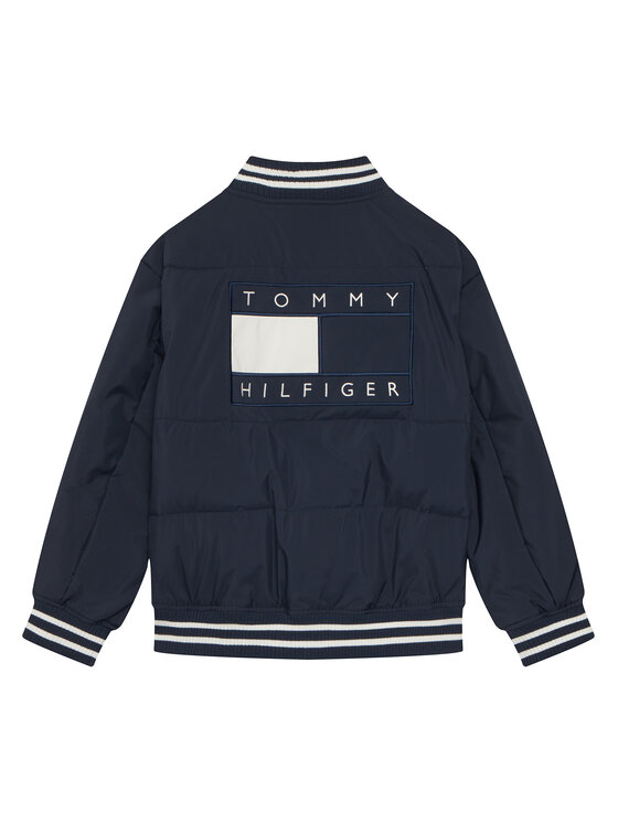 Tommy Hilfiger Tommy Hilfiger Bomber stila jaka Graphic KB0KB10079 Tumši zils Regular Fit