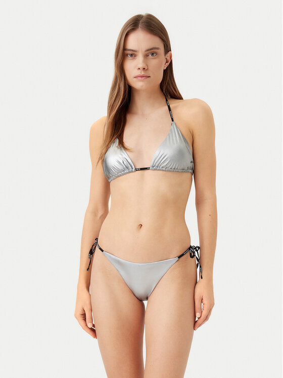 HUGO HUGO Dół od bikini Pure 50535235 Srebrny