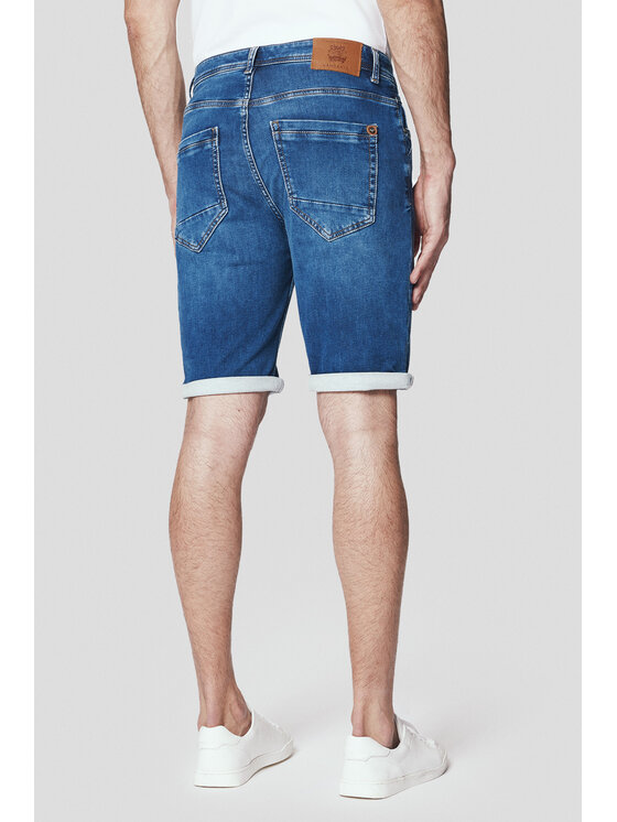 Lancerto Lancerto Szorty materiałowe Nero SZO113124000001 Niebieski Slim Fit
