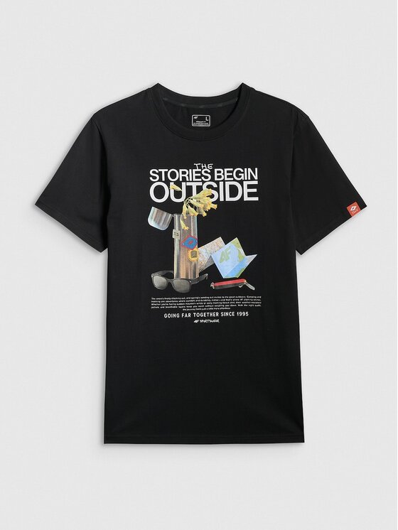 4F 4F T-shirt 4FRSS26TTSHM3811-20S Nero Regular Fit