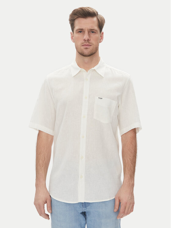Wrangler Košeľa 1 Pkt 112362728 Biela Regular Fit