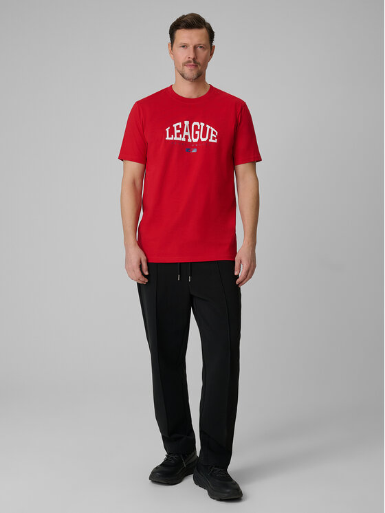 4F 4F T-Shirt SPORTS CLUB Czerwony Regular Fit
