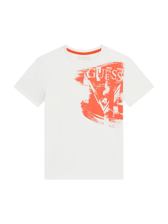 Guess Tricou L6GI20 K8HM4 Alb Regular Fit