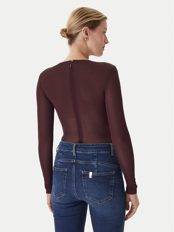 Elisabetta Franchi Elisabetta Franchi Body BO-016-57E2-V390 Vișiniu Slim Fit
