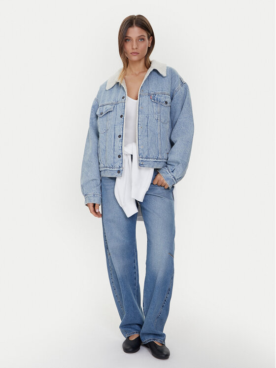Levi's® Levi's® Kurtka jeansowa Sherpa Trucker 90's A4435-0010 Niebieski Loose Fit