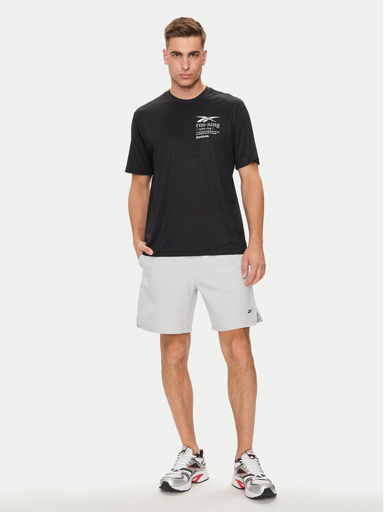 Reebok Reebok T-Shirt Run Graphic 100075314 Czarny Relaxed Fit