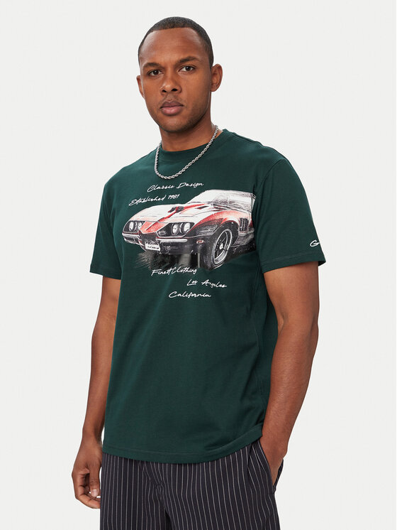 Guess Tricou M6YI45 K4231 Verde închis Regular Fit