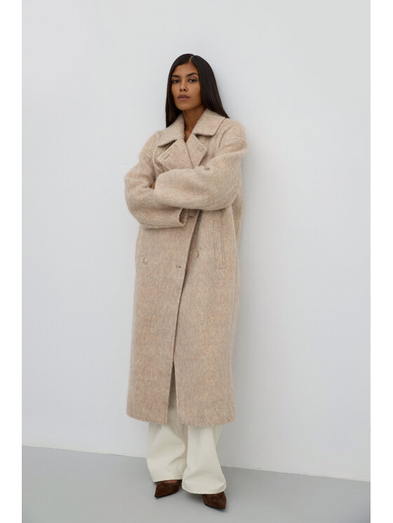 Estro Estro Cappotto ER00115601 Beige Loose Fit