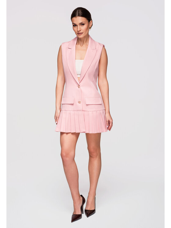 Ombre Ombre Sukienka wieczorowa LA-OM-DLR303 Różowy Slim Fit