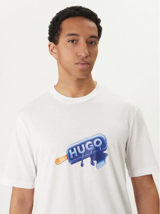 HUGO HUGO Tricou 50560049 Alb Regular Fit