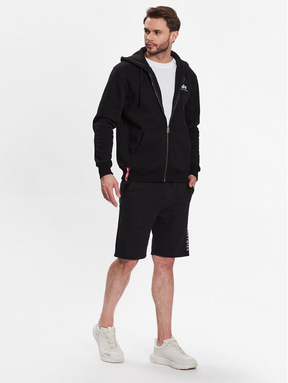 Alpha Industries Alpha Industries Μπλούζα Basic Zip 118342 Μαύρο Regular Fit