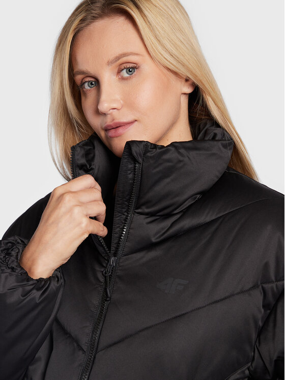 4F 4F Демісезонна куртка H4Z22-KUDP019 Чорний Regular Fit