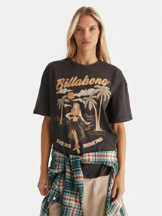 Billabong Billabong T-Shirt EBJZT00477 Czarny Oversize