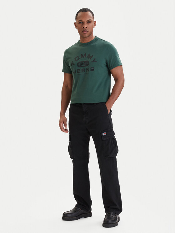 Tommy Jeans Tommy Jeans Majica DM0DM22551 Zelena Regular Fit