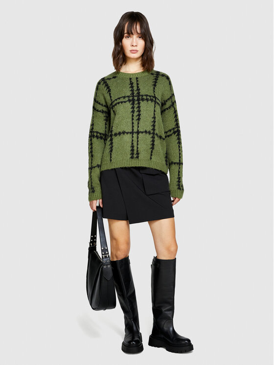 Sisley Sisley Pullover 1026L103P Grün Boxy Fit