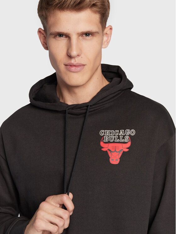 New Era New Era Суитшърт Chicago Bulls NBA Team Logo 60284623 Черен Relaxed Fit