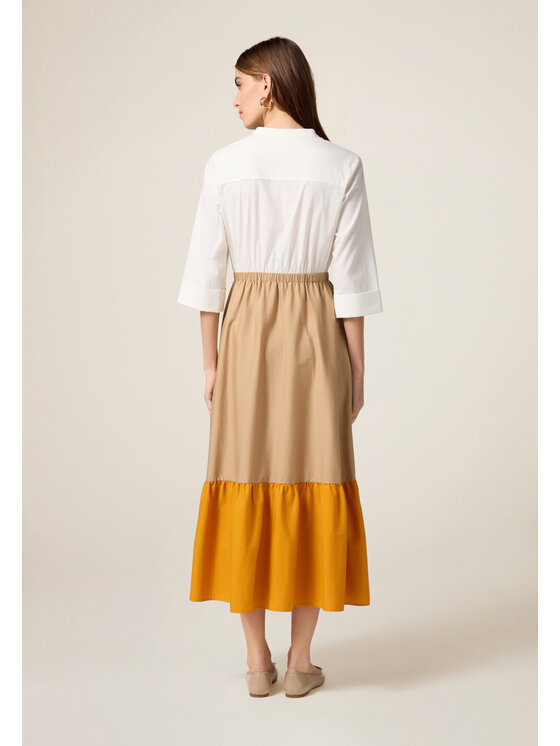 Oltre Oltre Vestito elegante 7700R004808N0S6 Arancione Flared Fit