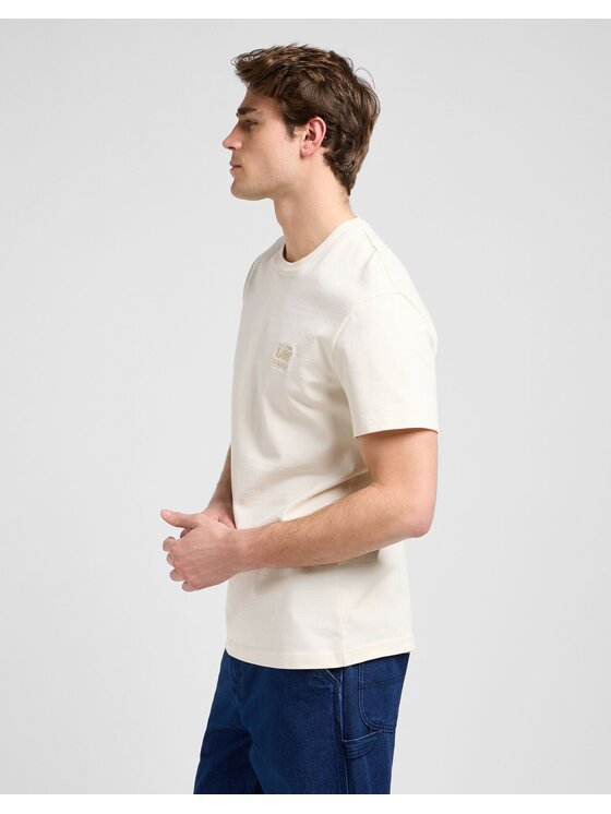 Lee Lee T-Shirt WW ESSENTIAL TEE Biały Relaxed Fit