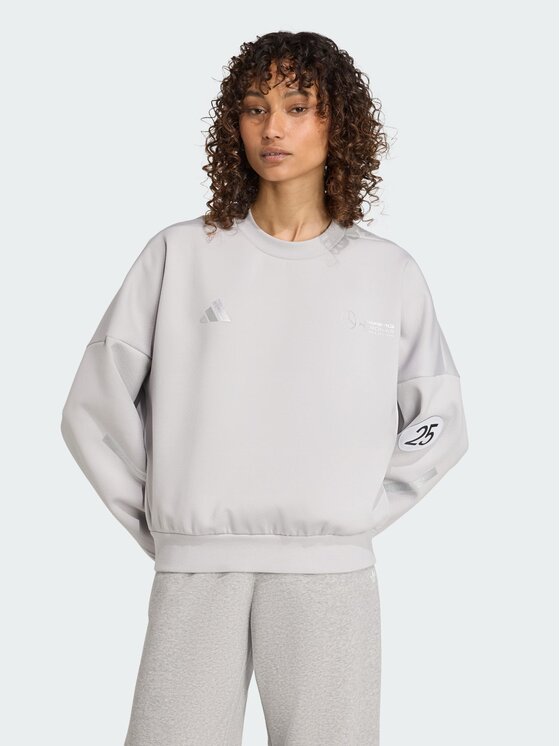 adidas adidas Bluza Mercedes - AMG Petronas Formula One Team Silver Arrows Szary jasny Loose Fit