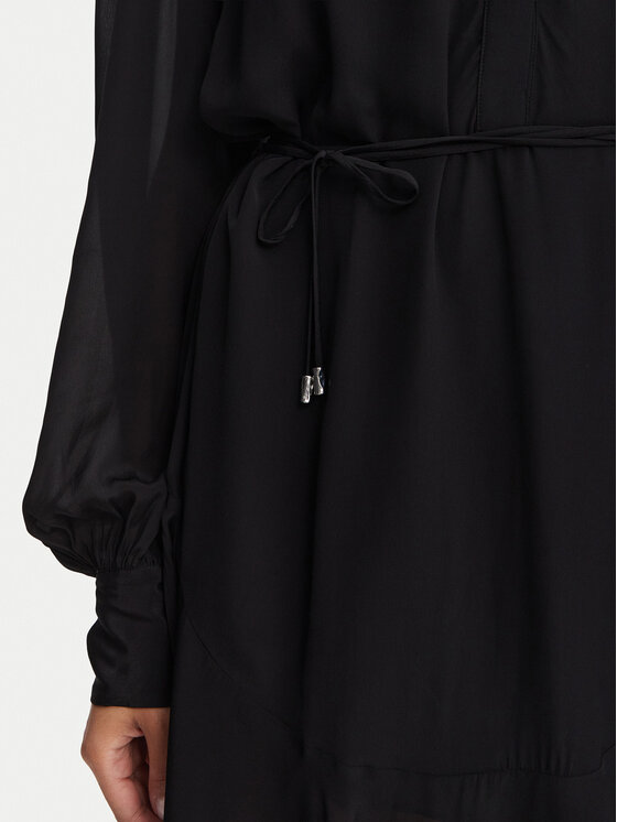 BOSS BOSS Rochie tip cămașă Dassandra 50564726 Negru Relaxed Fit