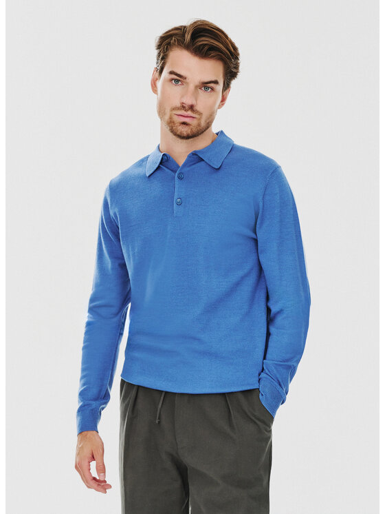 Pako Lorente Męski Sweter, rozmiar L, Niebieski, P24WF-2X-012