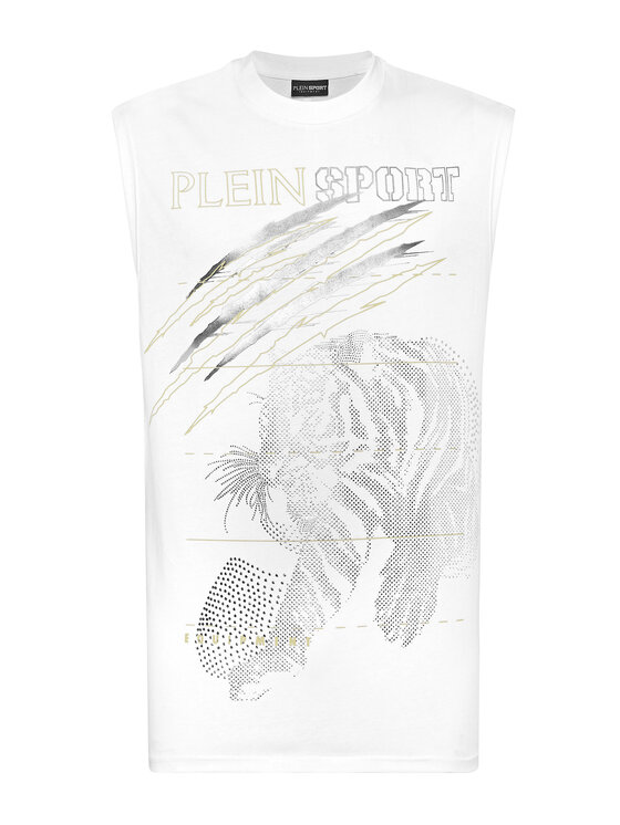 Plein Sport Plein Sport Tank top 22973 Biały Regular Fit