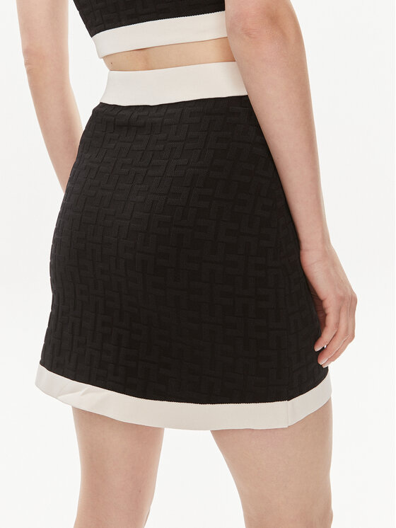 Elisabetta Franchi Elisabetta Franchi Fustă mini GK-98B-42E2-004477 Negru Slim Fit