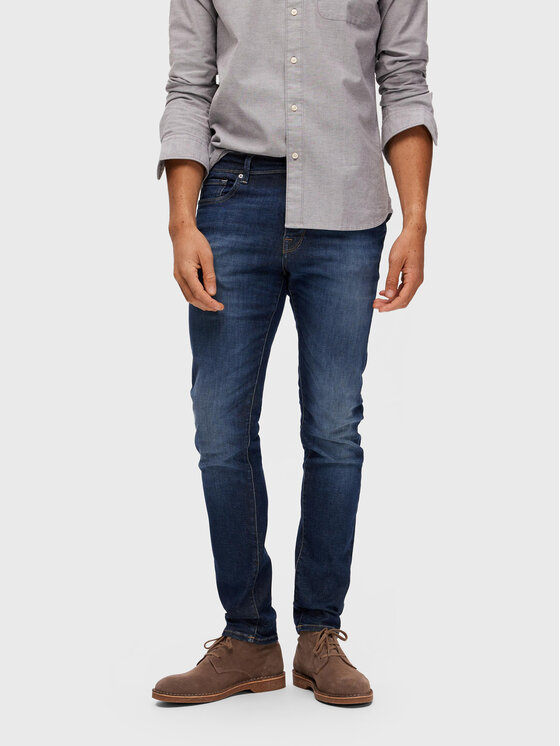 Selected Homme Selected Homme Traperice Leon 16088264 Tamnoplava Slim Fit