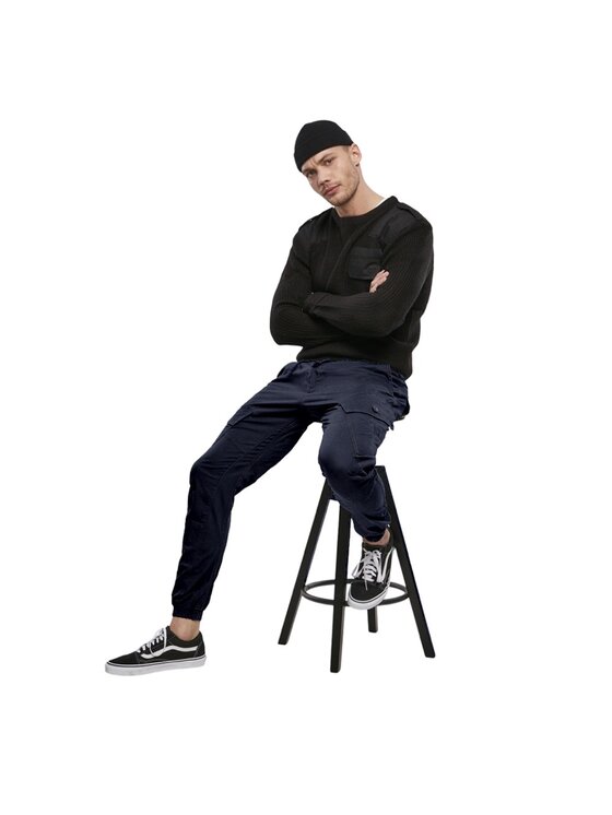 Brandit Brandit Spodnie materiałowe 1018.8.S Granatowy Jogger Fit