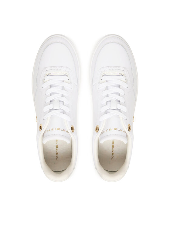 Tommy Hilfiger Tommy Hilfiger Sneakersy Casual Cupsole Sneaker FW0FW09022 Biela