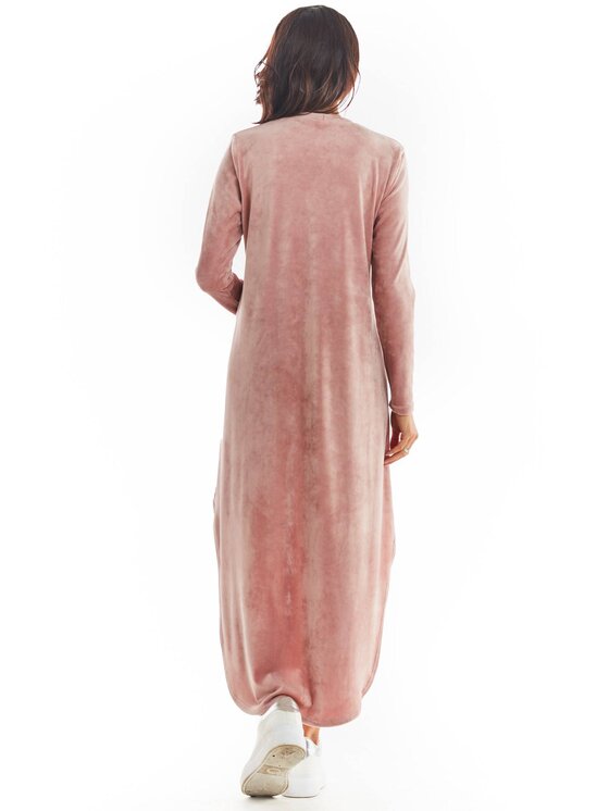 Awama Awama Vestito di maglia A379 Rosa Basic Fit