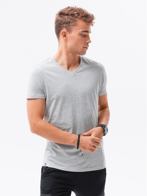 Ombre Ombre 3-dílná sada T-shirts Z29 Šedá Regular Fit