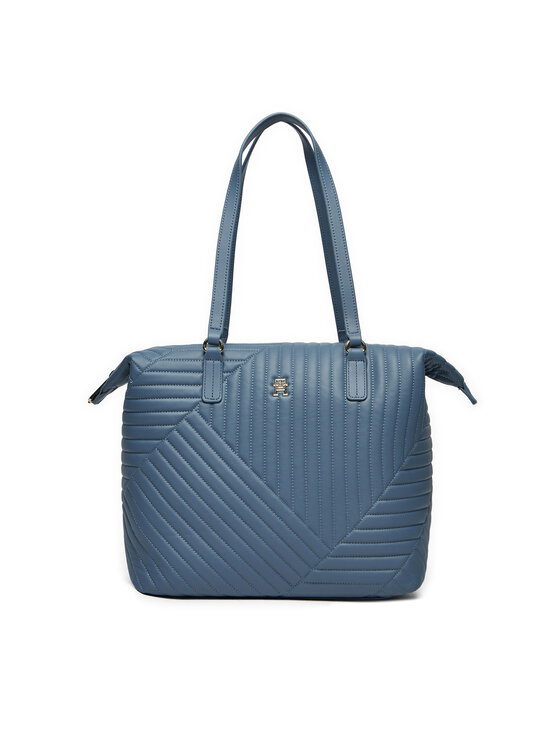 Tommy Hilfiger Tommy Hilfiger Handtasche Poppy Reform Tote Qu AW0AW17013 Blau