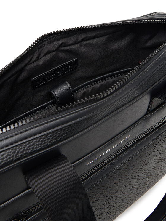 Tommy Hilfiger Tommy Hilfiger Torba na laptopa Th Monogram Computer Bag AM0AM13835 Czarny