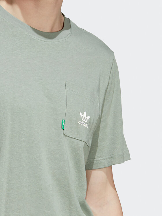 adidas adidas T-Shirt Essentials+ Made With Hemp T-Shirt HR2955 Zielony Regular Fit