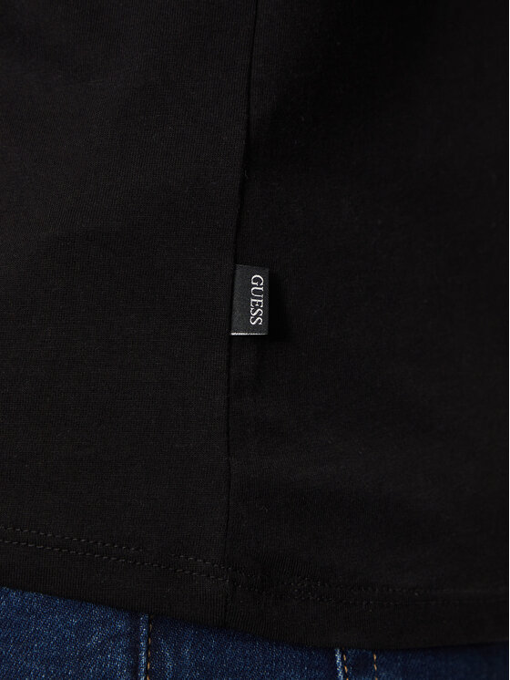 Guess Jeans Guess Jeans Marškinėliai M4YI55 K8HM0 Juoda Slim Fit