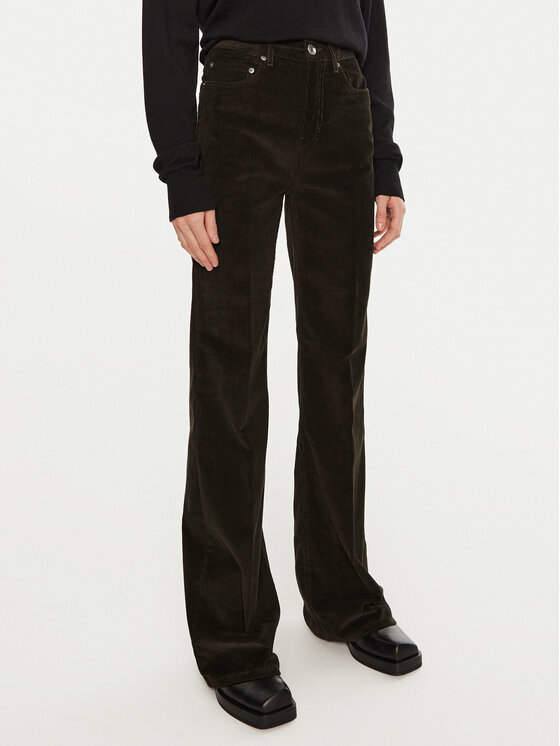 AMI PARIS Pantaloni di tessuto FTR420.CO0089 Marrone Flare Fit, taglia : M