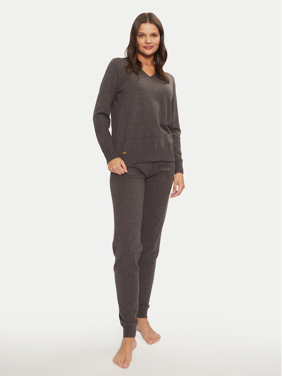 Selmark Selmark Pidžama P9876 Siva Relaxed Fit