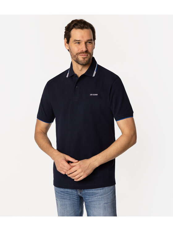 Lee Cooper Lee Cooper Polo TOBIE 5034 Granatowy Regular Fit