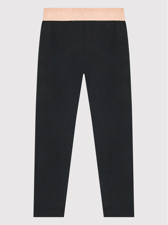 4F 4F Legginsy HJL22-JLEG004 Czarny Slim Fit