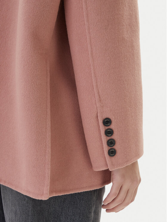 ViCOLO ViCOLO Cappotto di lana TF0005 Rosa Regular Fit