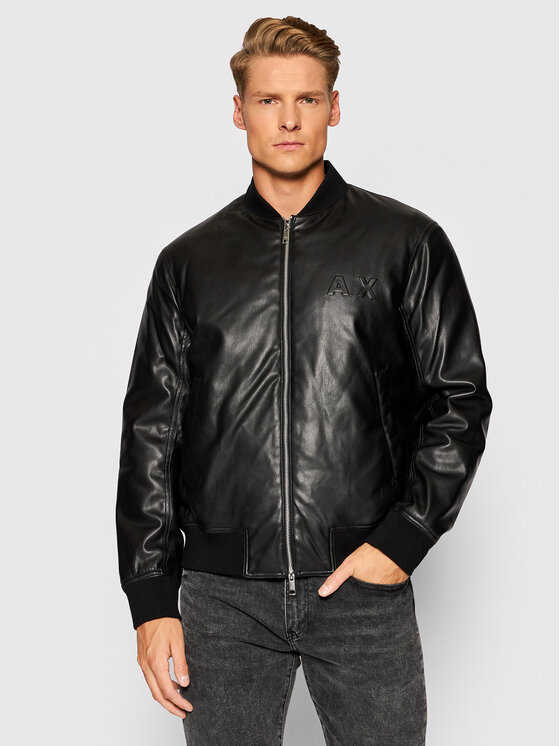 Armani Exchange Giacca in similpelle 6KZB03 ZNHWZ 1200 Nero