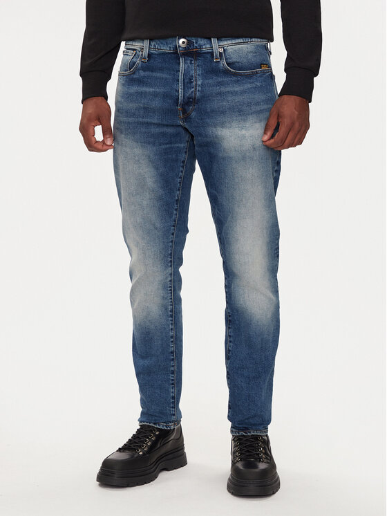 G-Star Raw Jeans Hlače 3301 51003 C052 Modra Tapered Fit