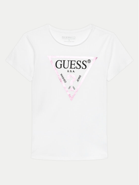 Guess T-krekls J73I56 K8HM0 Balts Regular Fit